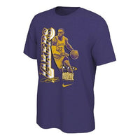 Nike x NBA Lebron James Select Pattern Printing Casual Sport Short Sleeve Men's Purple DH3717-547