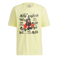 adidas originals Artist Tee Ss Cartoon Printing Casual Sports Short Sleeve Yellow H58117