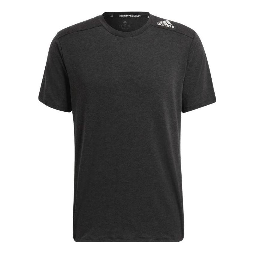 Men's adidas Sports Gym Round Neck Short Sleeve Black T-Shirt HB9204