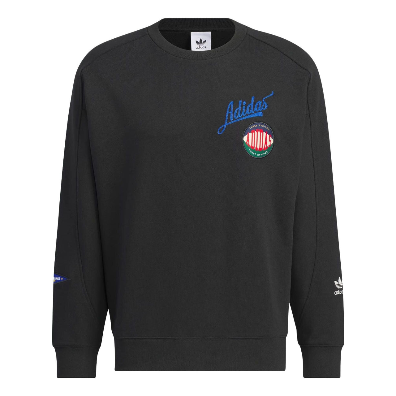 adidas Originals Collegiate Badgework Crew Sweatshirt 'Black' IZ1520