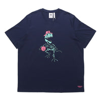adidas originals 5 Dino Tee Casual Sports Cartoon Printing Round Neck Short Sleeve Navy Blue H13455
