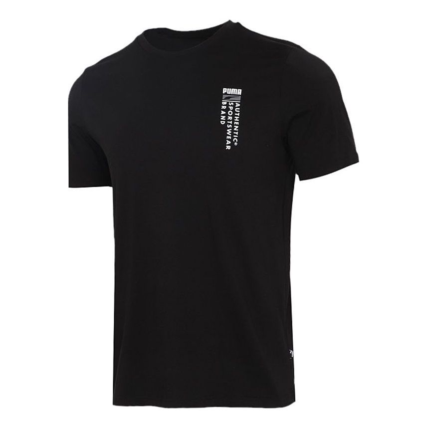 PUMA Casual Graphic T-Shirts 'Black' 855975-01