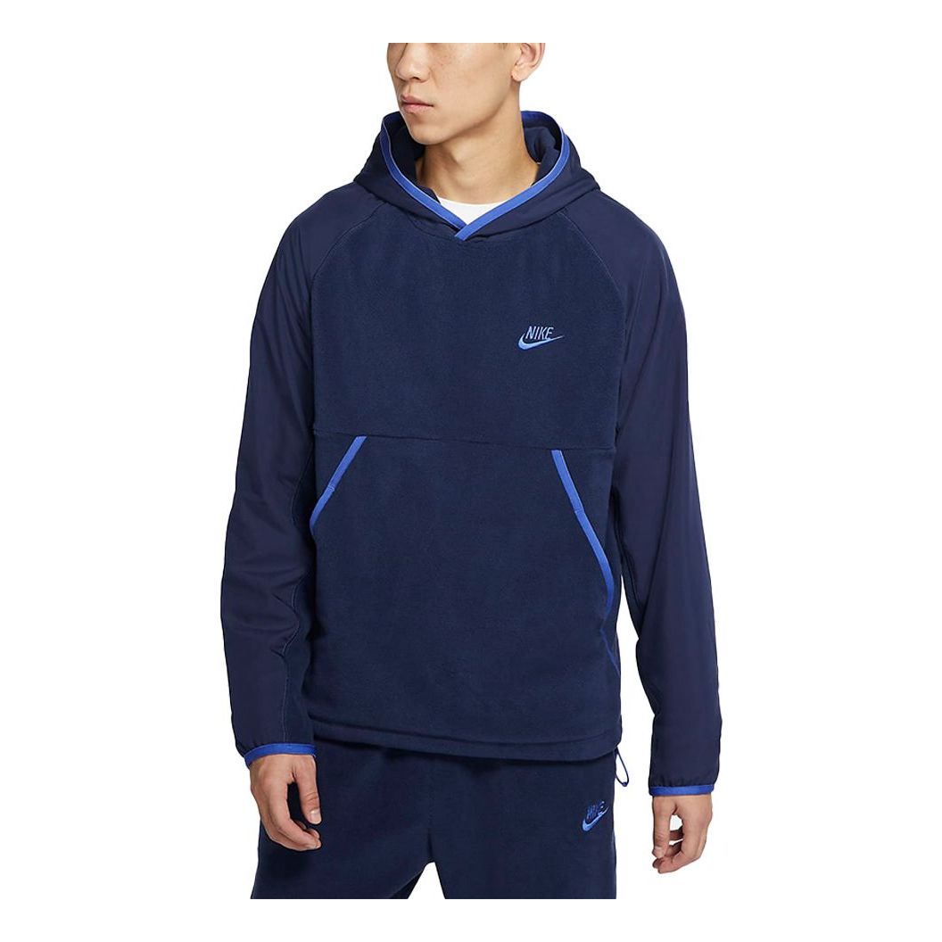Nike Solid Color Pullover Fleece Navy Blue Dark  CU4364-410