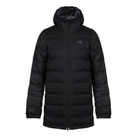 adidas Rev Aop Parka Stay Warm Camouflage Reversible Sports hooded down Jacket Black FL8649