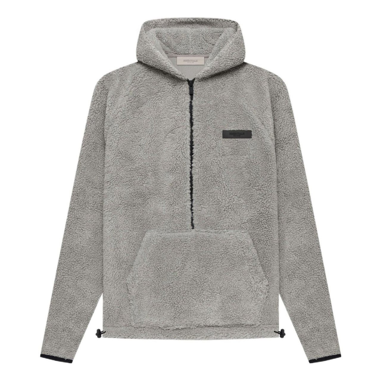 Fear of God Essentials SS22 Mens Polar Fleece Half Zip Hoodle 'Dark Oatmeal' FOG-SS22-459