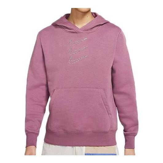 (WMNS) Nike Sportswear Rhinestone Hoodie 'Red' CU6622-533