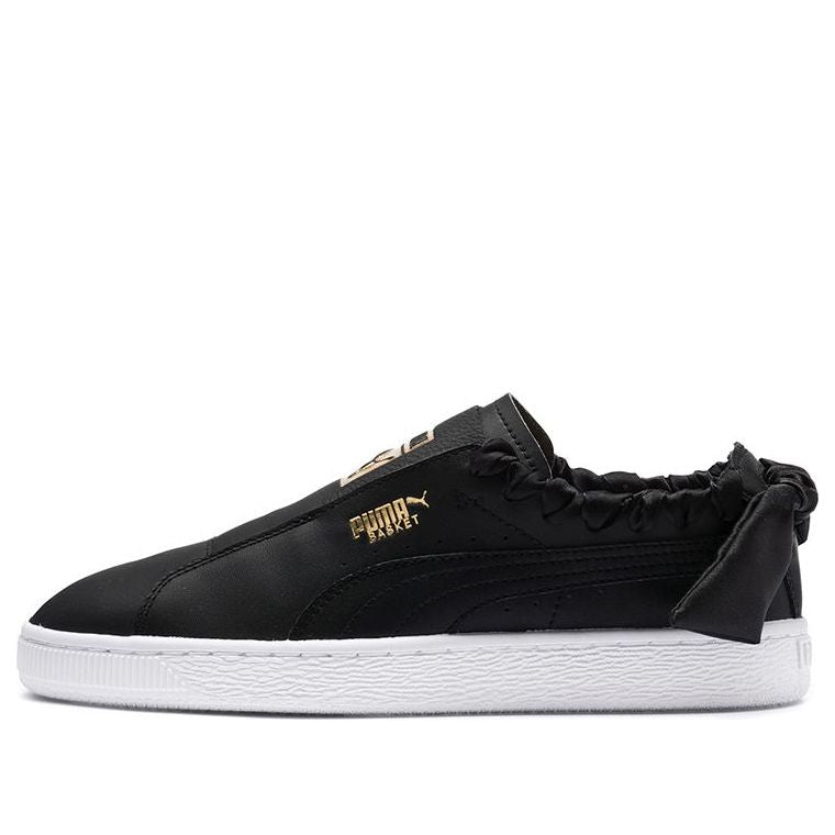 (WMNS) PUMA Basket Twist Black/Gold 369301-01