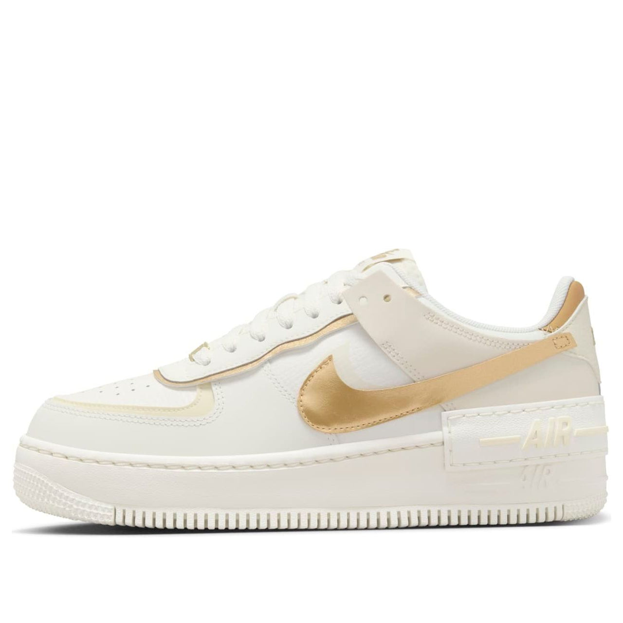 (WMNS) Nike Air Force 1 Shadow 'Sail Metallic Gold' DZ1847-108