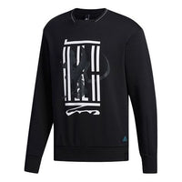 adidas WJ SWT LOGO Casual Sports Round Neck Pullover Black FM9345