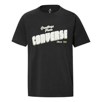 Men's Converse Loose Alphabet Printing Short Sleeve Casual Black 10019604-A02