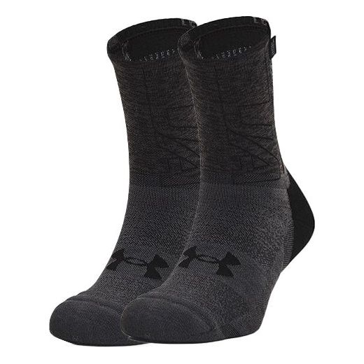 Under Armour ArmourDry Run Crew Socks 'Black Jet Grey' 1361156-001