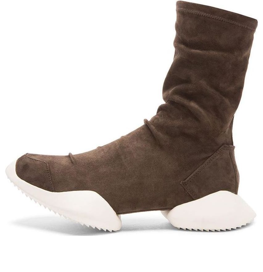 (WMNS) adidas Ankle Suede Boots Vicious Sole x RICK OWENS 'Brown' S78447