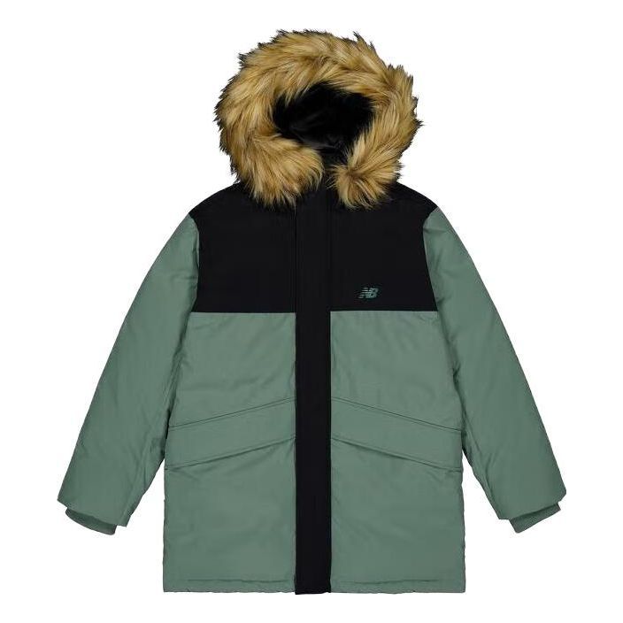 New Balance Warm Long Parka Jacket 'Green Black' AMJ33330-DKJ