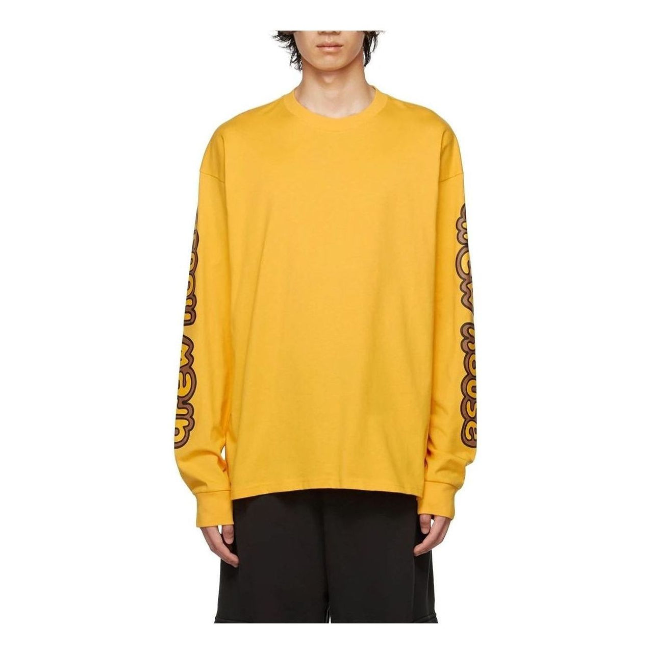 Drew House Cartoon Font Long Sleeve T-shirt 'Yellow' DR-SS22-661