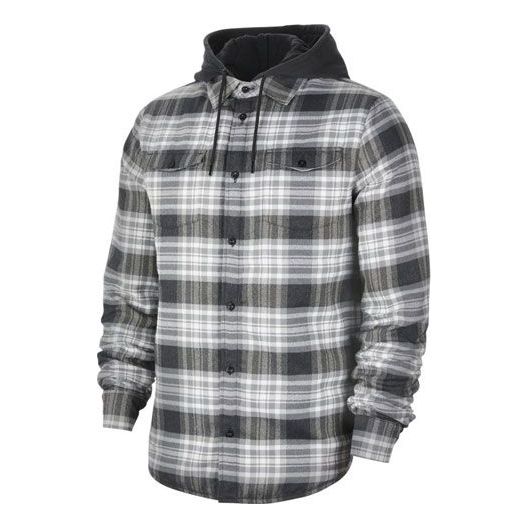 Nike SB Skateboard flannel Skateboard Plaid Jacket Black CK5318-010