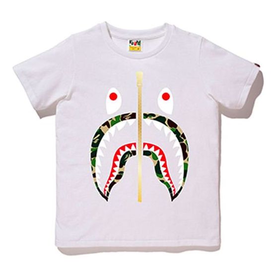 A Bathing Ape Half Zip Shark Face Tee 'Pink' BAPE19SS-008
