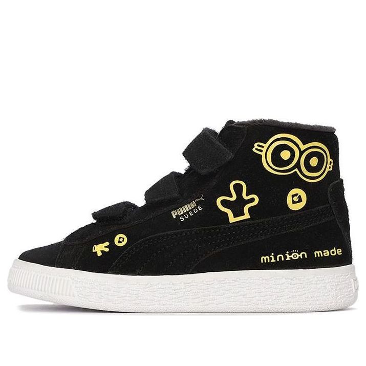 PUMA Minions Suede Mid Casual Board Shoes Black 366633-01