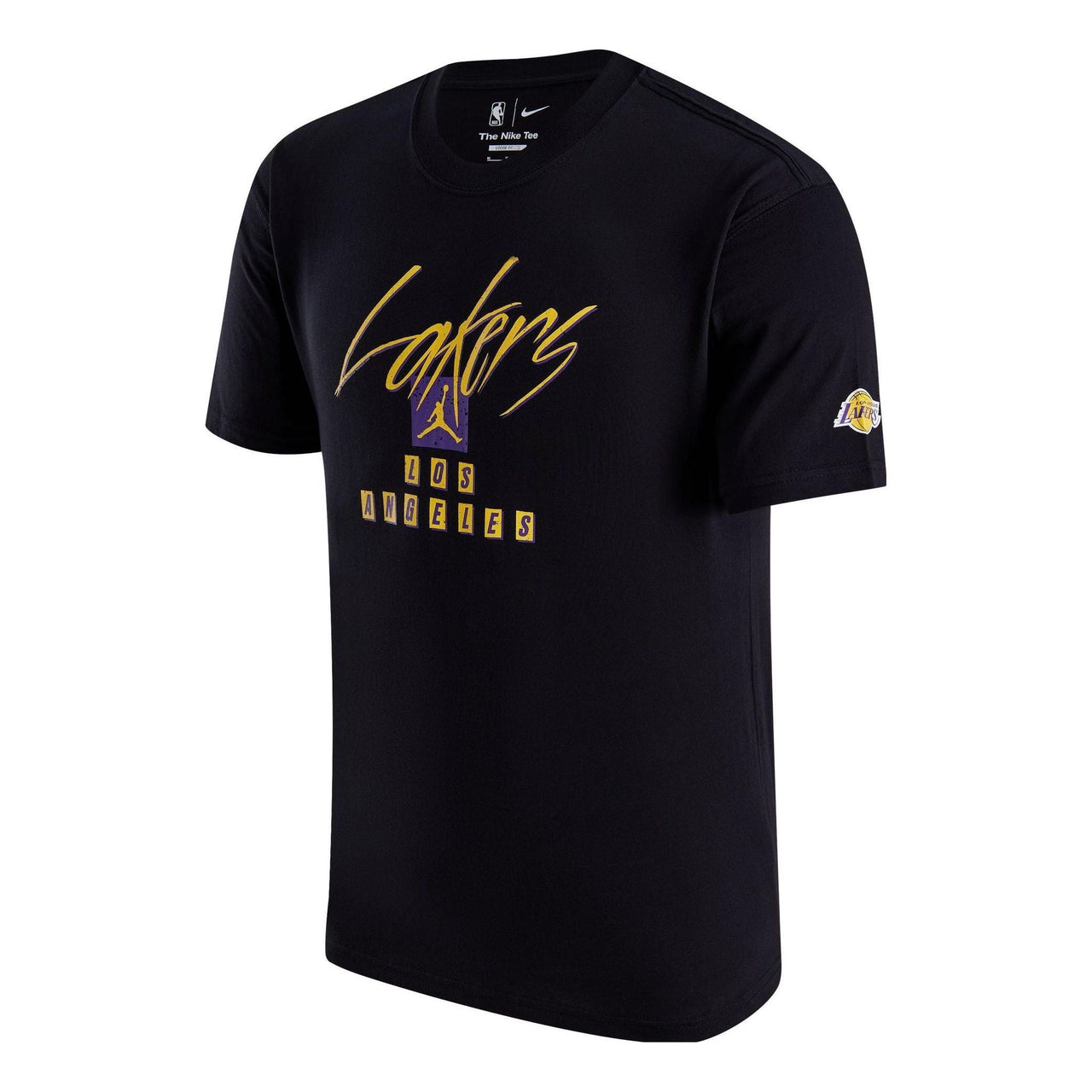 Air Jordan Los Angeles Lakers Courtside Statement Edition NBA Max90 T-Shirt Asia Sizing 'Black' FN1070-010