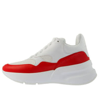 (WMNS) Alexander McQueen Oversized Runner in Nappa Calf Leather 'White Red' 533710WHT999092