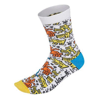 adidas neo x Crossover Graffiti Pattern Knit Sports Socks Unisex One Pair Multicolor HF0078