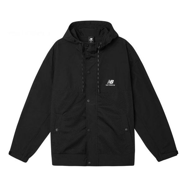 New Balance Classic Logo Print Jacket 'Black' AMJ11332-BK