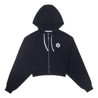 (WMNS) Converse Retro Chuck Full Zip Hoodie 'Black' 10025888-A01