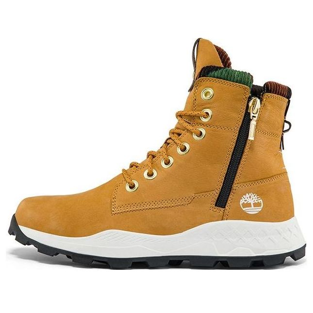 Timberland Brooklyn Side Zip Sneaker Wide Fit Boot 'Wheat Nubuck with Camouflage' A2JRZW