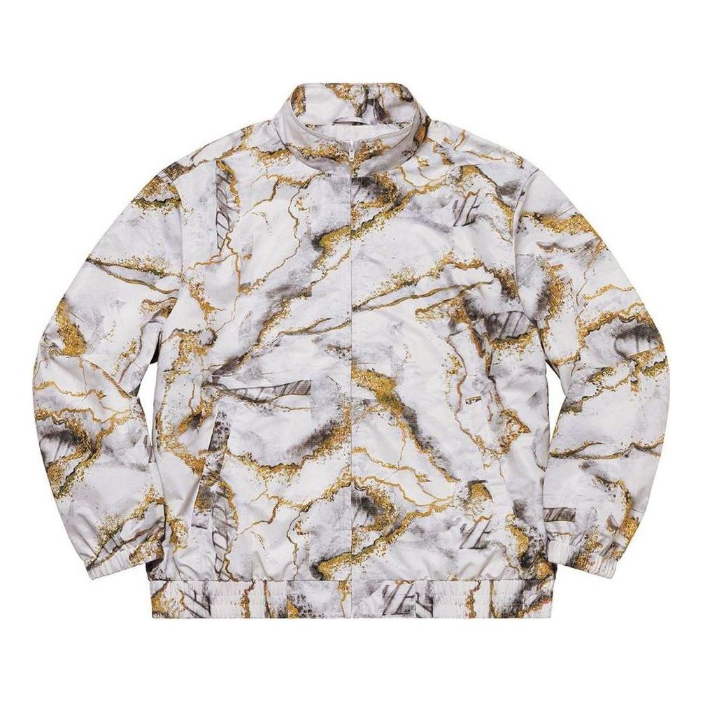 Supreme Marble Track Jacket 'White Gold Black' SUP-FW20-076