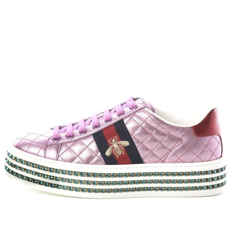 (WMNS) Gucci Ace Platform With Crytals 'Pink' 550050-0V630-5868
