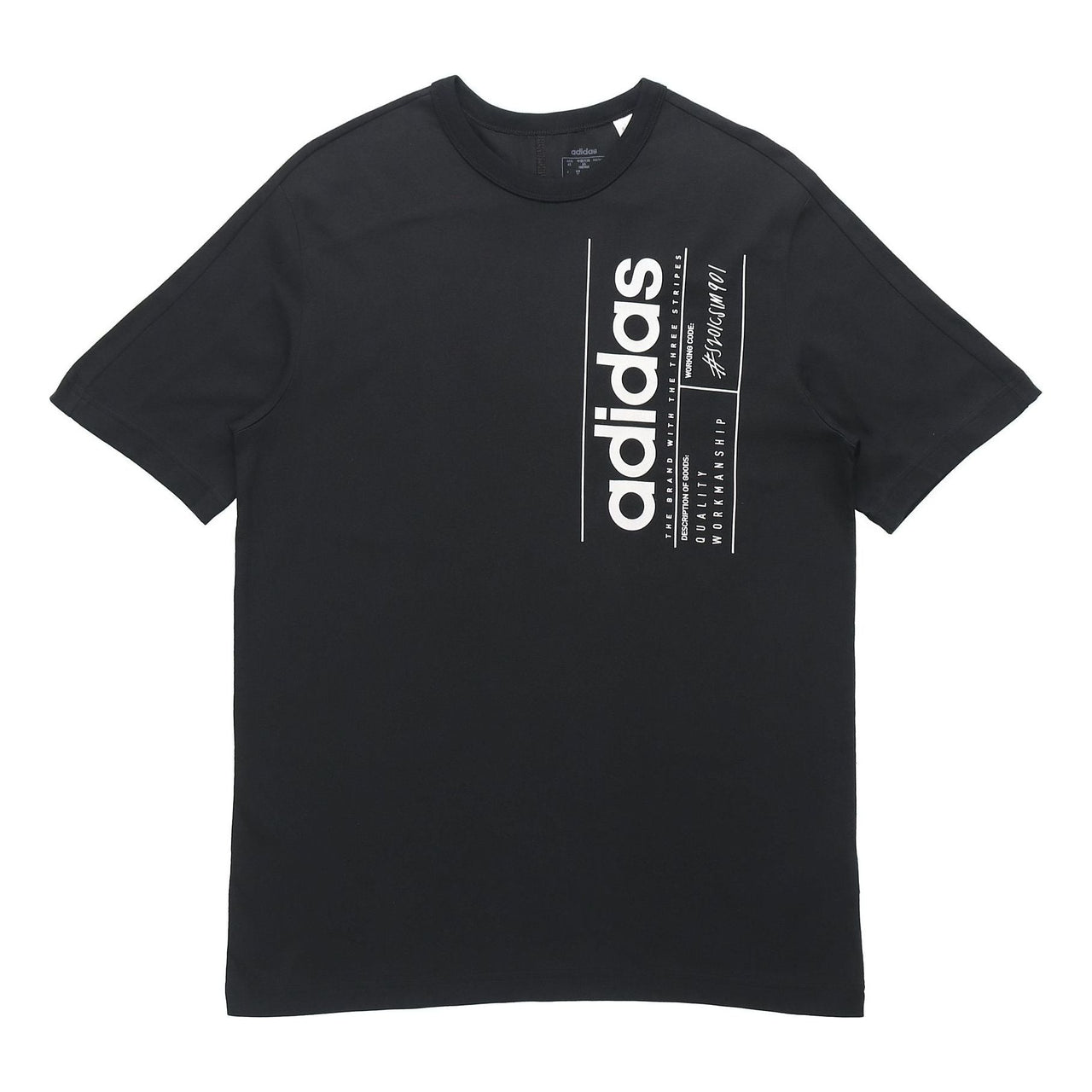 adidas Brilliant Basics Tee 'Black White' FM6017