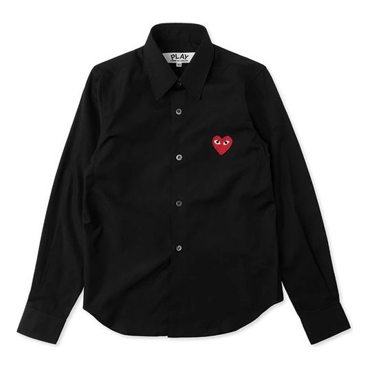 (WMNS) COMME des GARCONS PLAY L/S Shirt Red Emblem 'Black' AZ-B001-051-1
