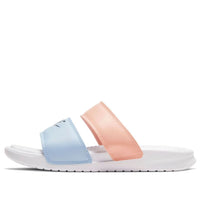(WMNS) Nike Benassi Duo Ultra Slide White/Blue/Pink 819717-109