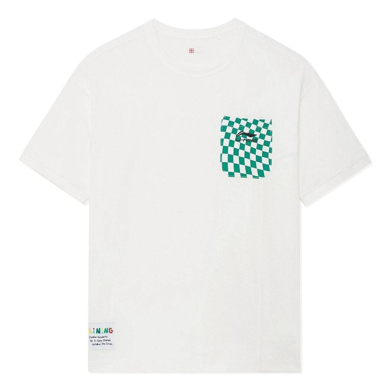 Li-Ning x Rooovie Logo Pocket T-shirt 'White' AHSSB57-1