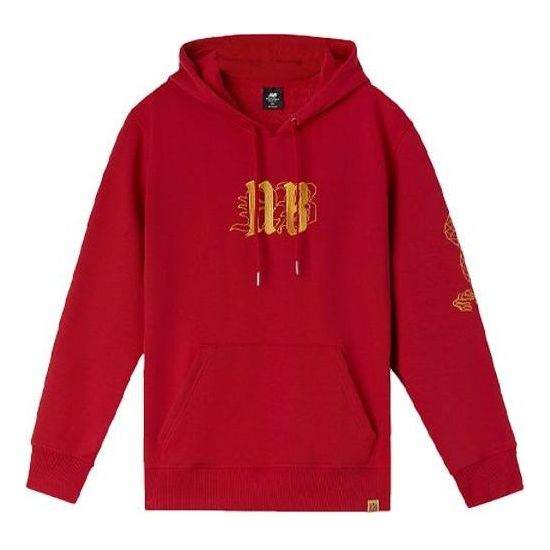 New Balance Lifestyle Graphic Print Hoodie 'Red Yellow' AMT01596-REP