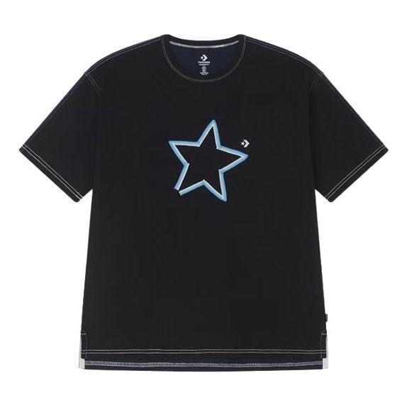 Converse One Star Logo Tee 'Black BLue' 10025871-A02