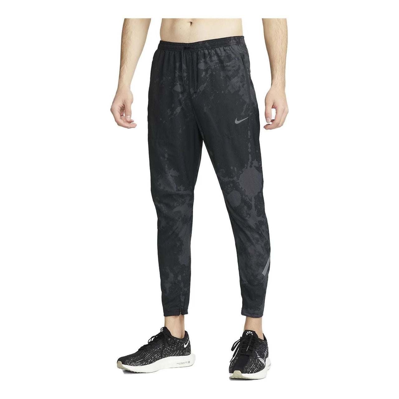 Nike Reflective Quick-Drying Running Training Breathable Sports Cuff Pants 'Black' DX0850-010