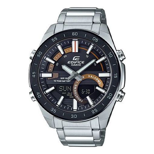 CASIO EDIFICE Stainless Steel Strap Mens Black Analog/Digital Combo ERA-120DB-1B