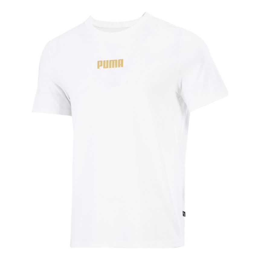 PUMA Alphabet Printing Casual Sports Short Sleeve White 847651-02