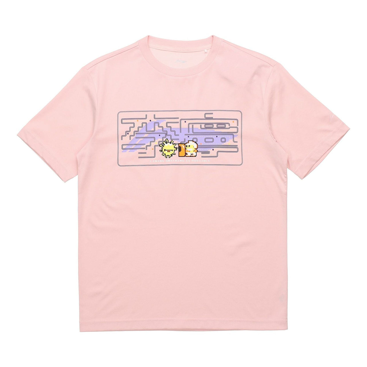 Li-Ning Cartoon Graphic Loose Fit T-shirt 'Pink' AHSR340-14
