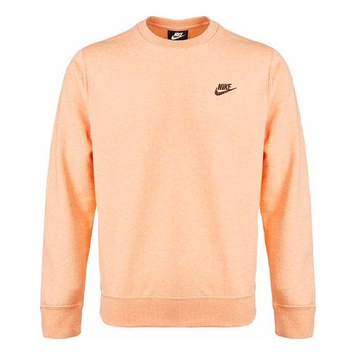 Nike Sportswear Alphabet Logo Round Neck Long Sleeves Apricot Pink DA0684-800