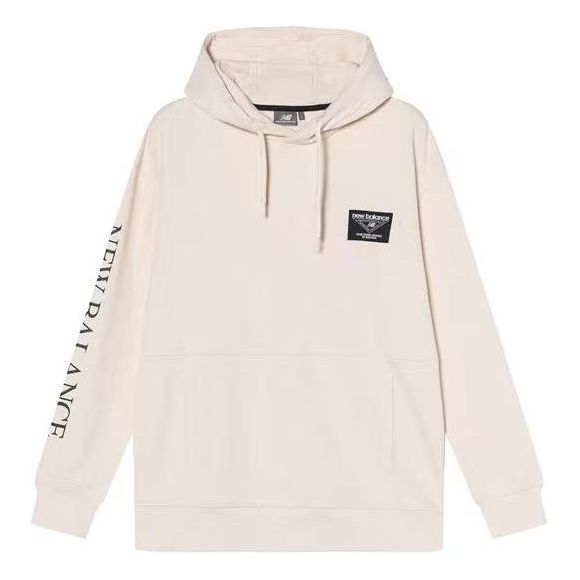 New Balance Casual Letters Print Hoodie 'Cream White' NC943021-CRE