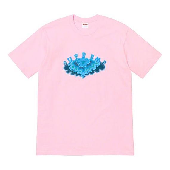 Supreme SS19 Cloud Tee clouds Pattern Short Sleeve Unisex Pink SUP-SS19-10512