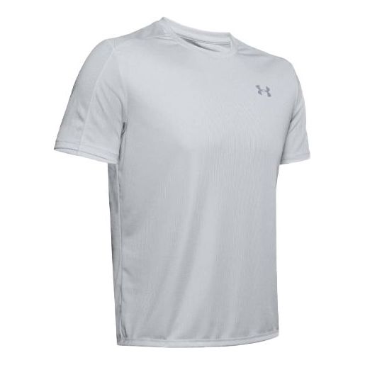 Men's Under Armour Speed Stride Short Sleeve Sports Tops Gray 1326564-014