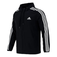 Men's adidas 3s Wb Training Sports Hooded Logo Jacket Autumn Black GV5256