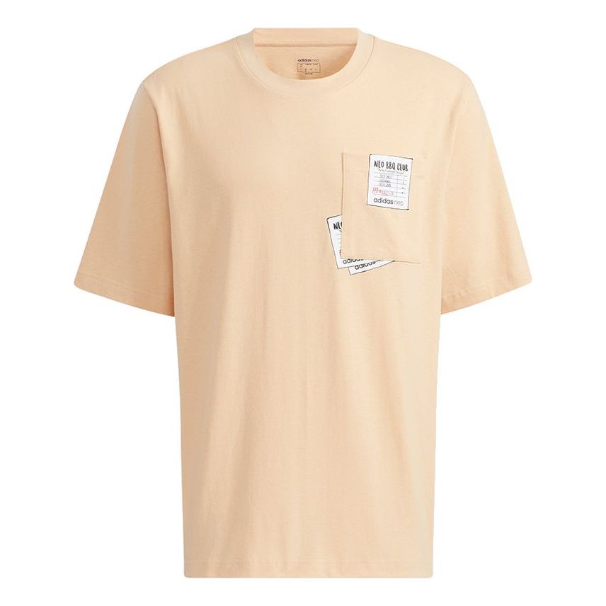 adidas neo M BQFD TEE 3 Pocket Round Collar Male Yellow H62006