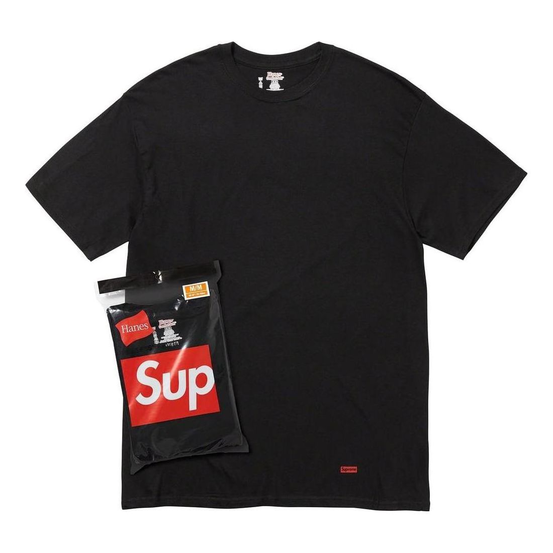 Supreme Week 1 x HANES TAGLESS FW23 T-shirt 'Black' SUP-FW23-020