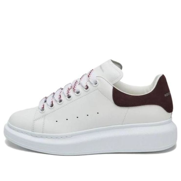 (WMNS) Alexander McQueen Oversized Sneaker 'White Dark Burgundy' 718139WIE988719