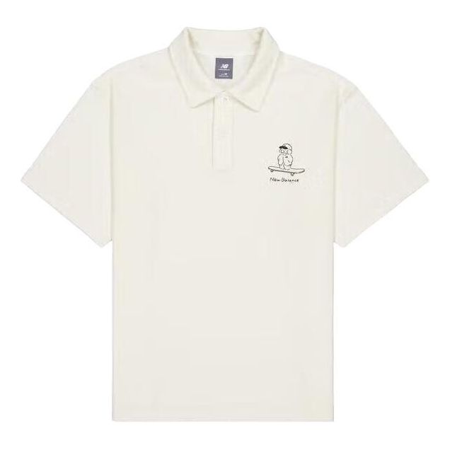 New Balance Skateboard Graphic Polo Shirt 'Ivory' NFE27011-IV