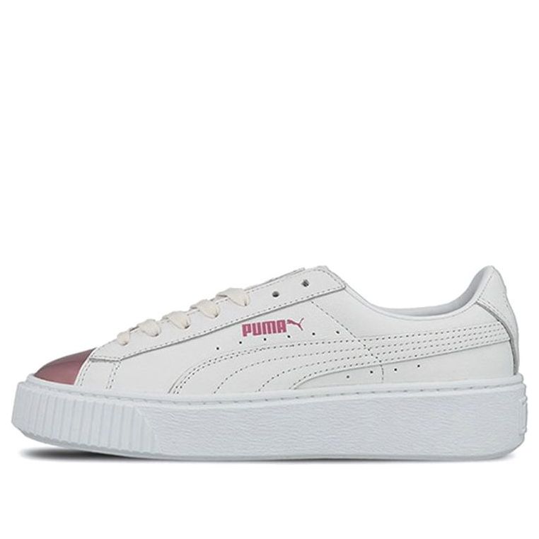(WMNS) PUMA Basket Platform Metallic 'S 'White/Lilac Snow' 366169-04