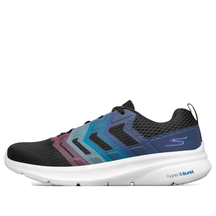 (WMNS) Skechers Hyper Pillars Running Shoes Black/White/Blue 130003-BKMT
